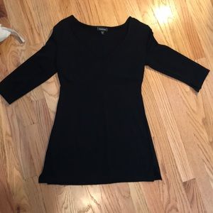 LBD 3/4 sleeve Bebe black dress.